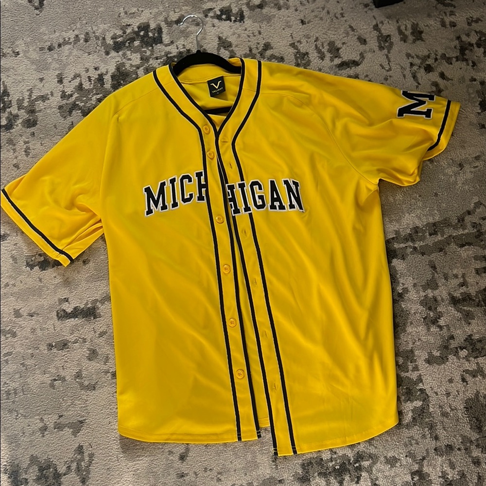 Michigan Yellow Baseball Jersey